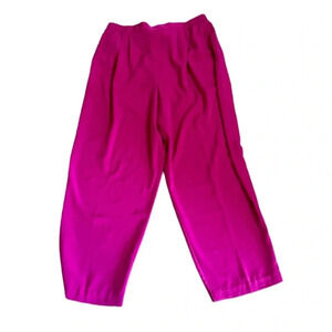 Koret Women's High-Rise Casual Stretch Waist Pull-On Fuchsia Pants Size XL GUC